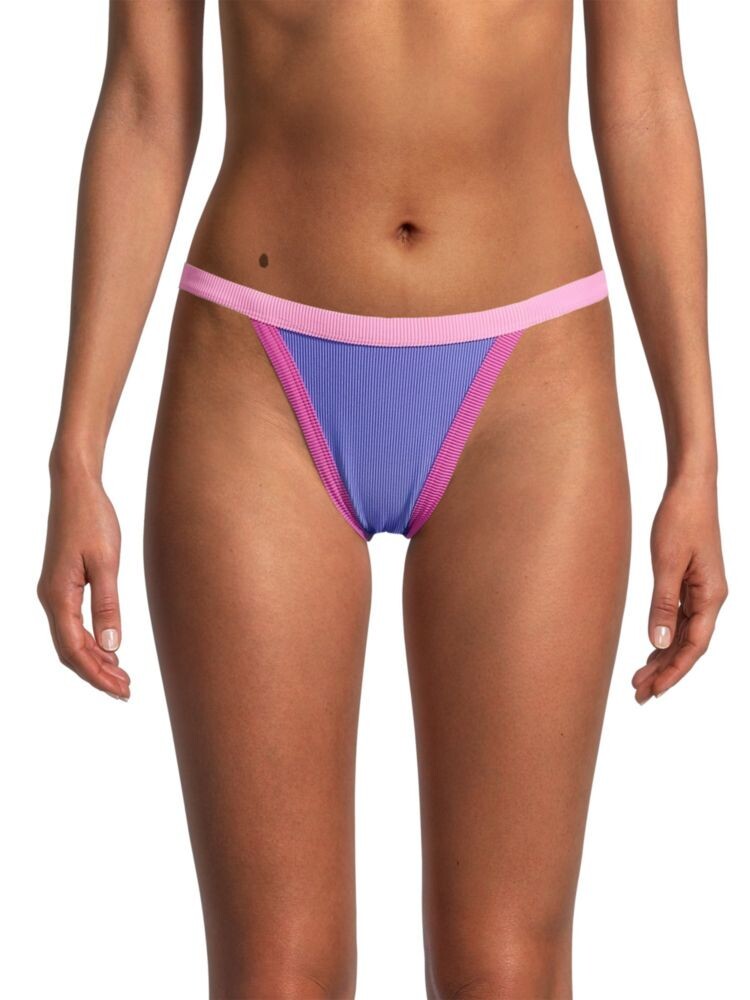 

Плавки бикини Becca в рубчик Beach Riot, цвет Pink Periwinkle