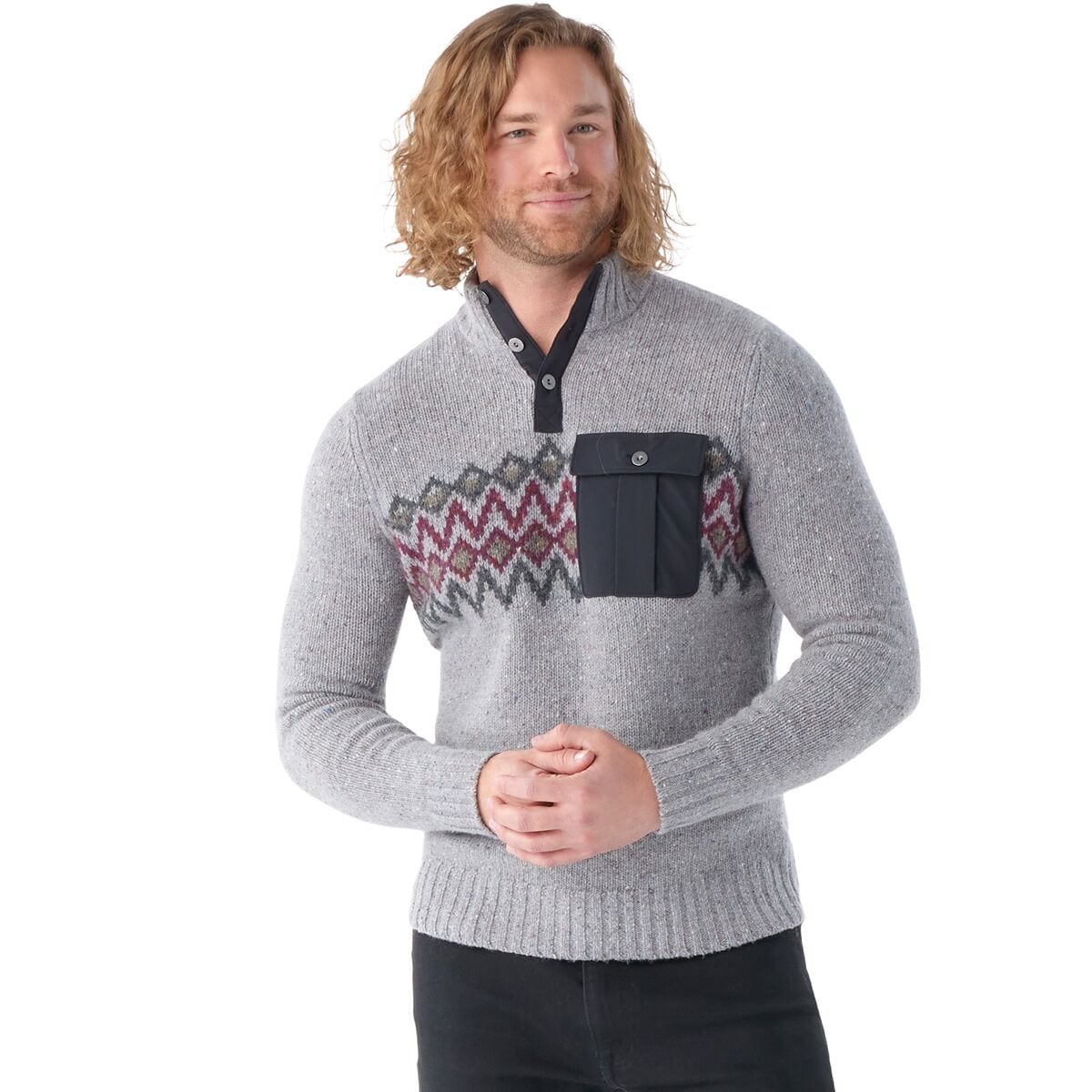 Тяжелый свитер на пуговицах на пуговицах Smartwool, серый
