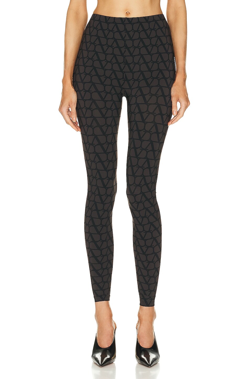 

Брюки Valentino Toile Icongraphe Legging, цвет Ebano & Nero