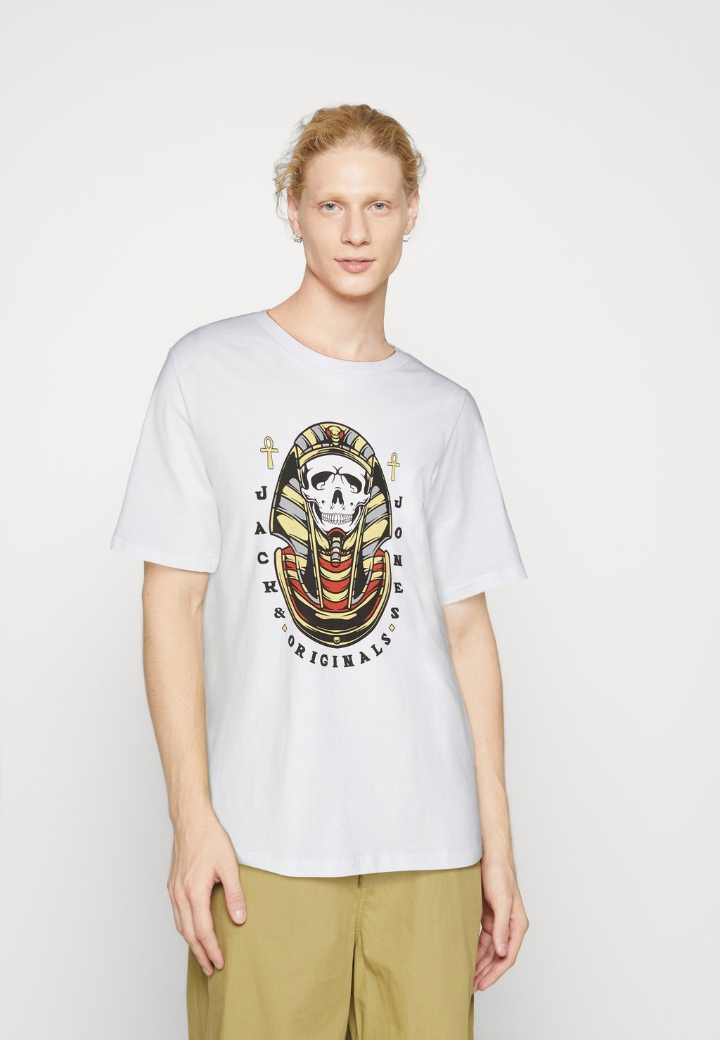 

Футболка с принтом Jorheavens Crew Neck Jack & Jones, цвет bright white