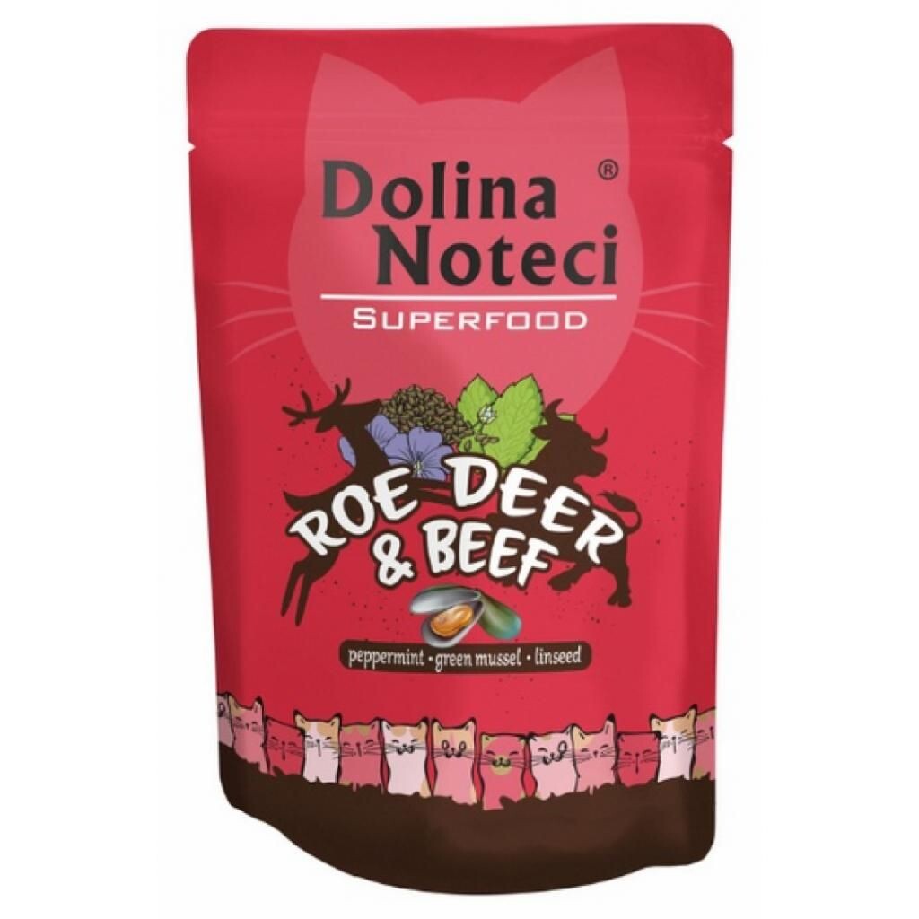 

Влажный корм для кошек Dolina Noteci Superfood Sarna i Wołowina, 85 гр