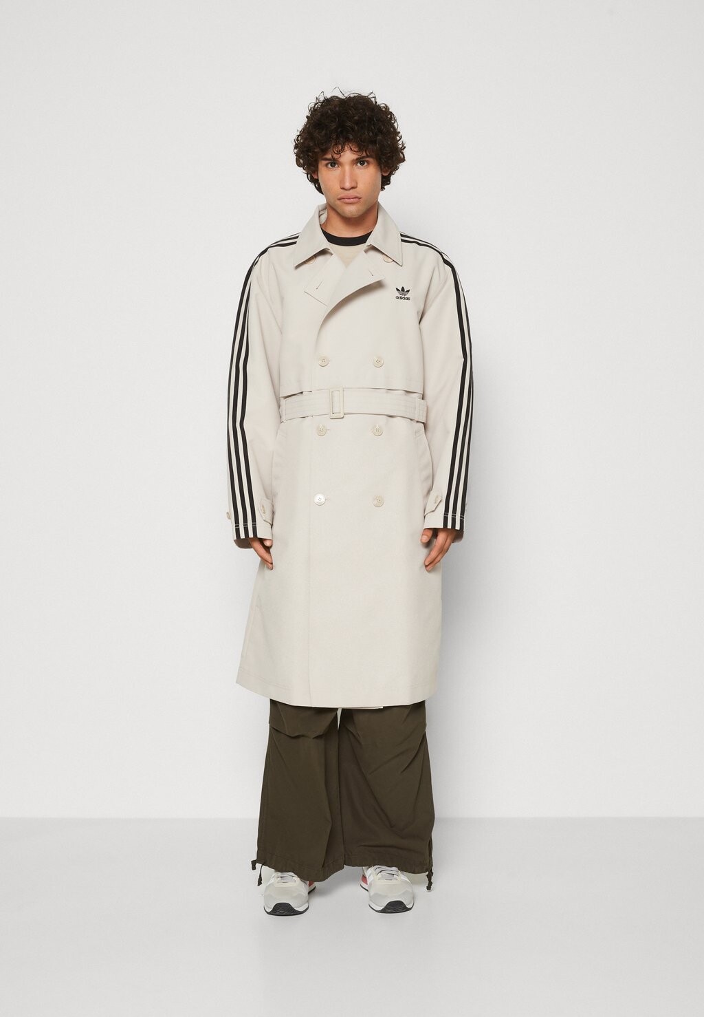 

Тренч adidas Originals, бежевый