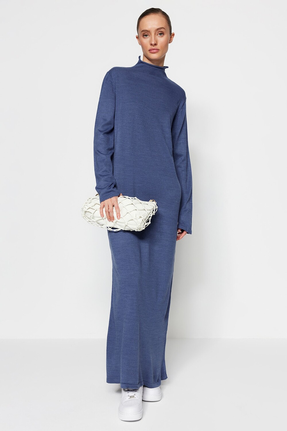 

Платье - Темно-синее - Shift Trendyol Modest, темно-синий