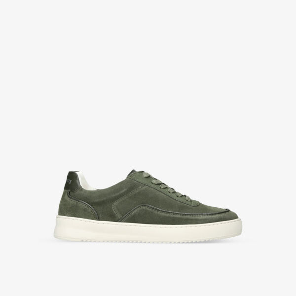 Замшевые кроссовки mondo с низким берцем Filling Pieces, хаки кроссовки mondo squash из перфорированной кожи с низким берцем filling pieces белый