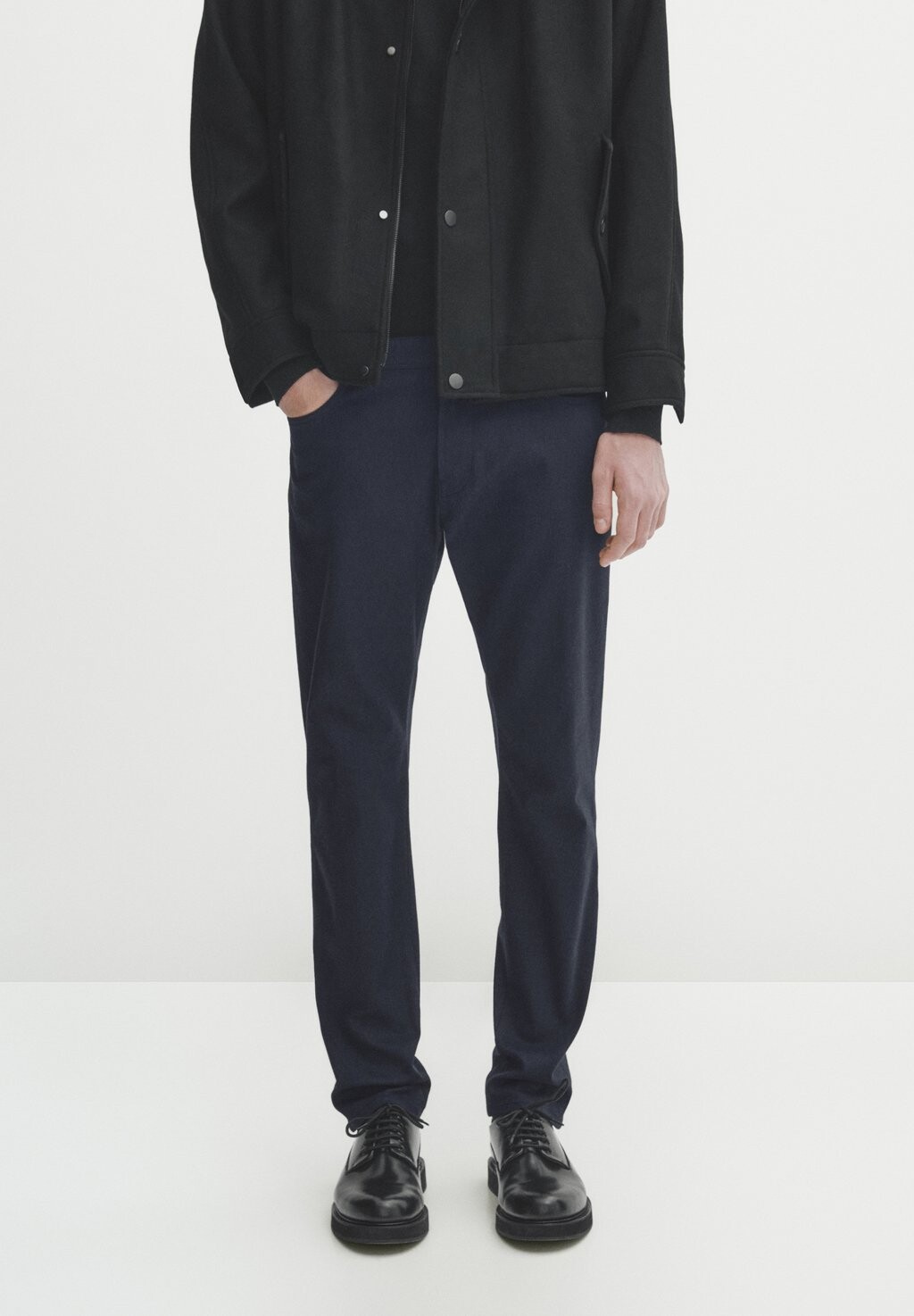 

Джинсы Slim fit SLIM FIT Massimo Dutti, цвет mottled dark blue