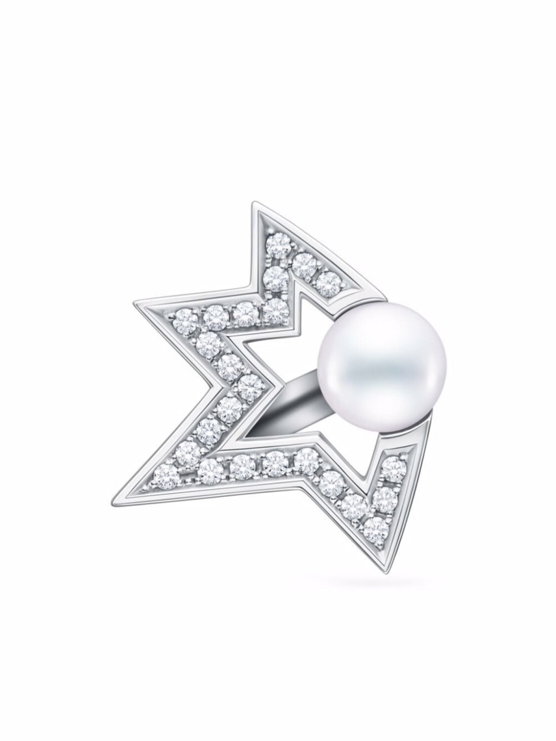 

Серьга-кафф Collection Line Comet Plus из белого золота с жемчугом TASAKI, серебряный
