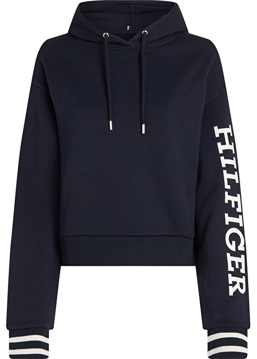 

Синяя женская толстовка с воротником с капюшоном Tommy Hilfiger, Синий