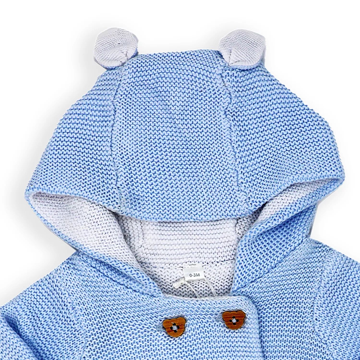 цена Синий комплект из 2 вязаных свитеров с капюшоном для маленьких мальчиков Rock A Bye Baby Boutique