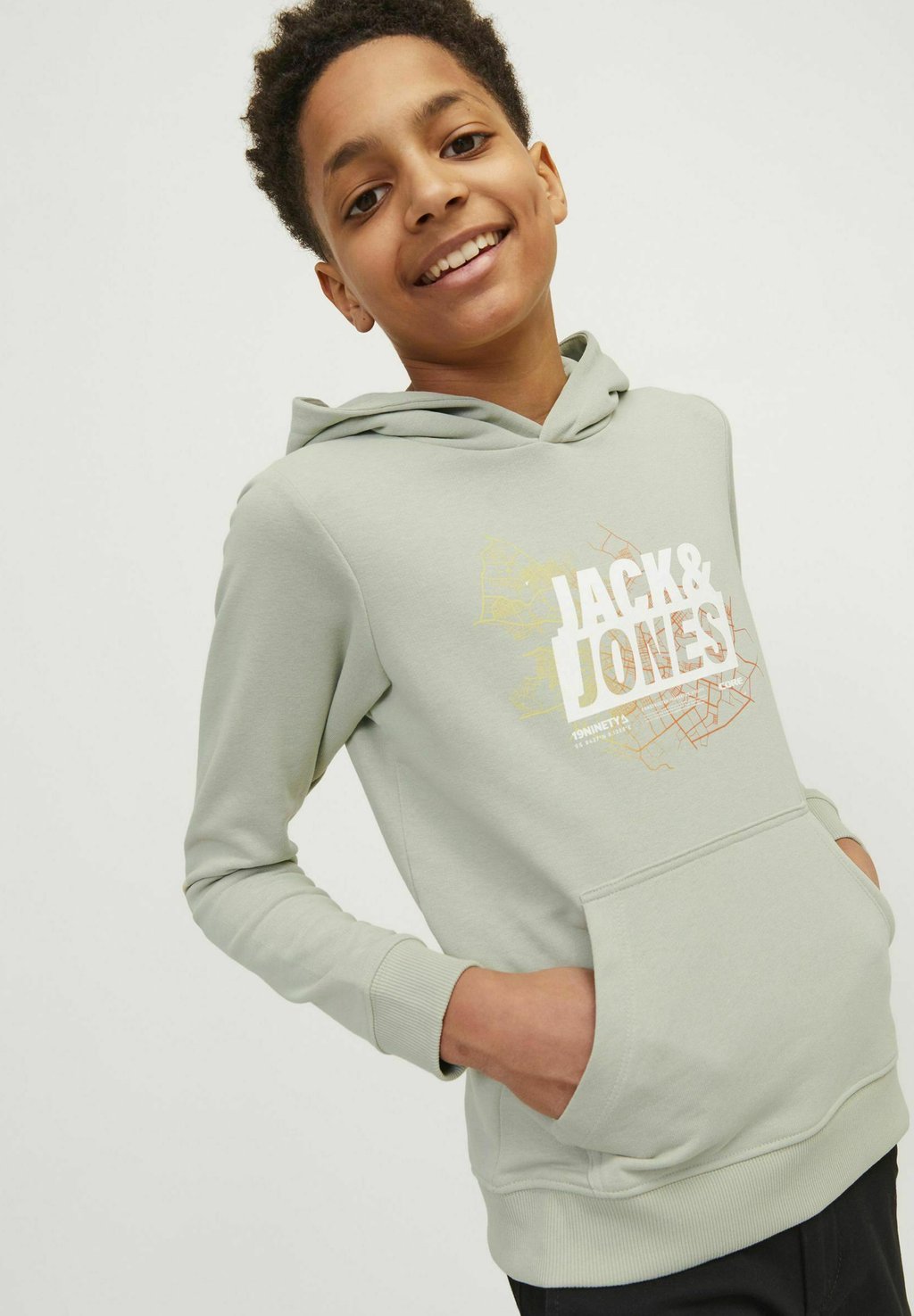 

Свитер с капюшоном JCOMAP LOGO Jack & Jones, оливково-зеленый