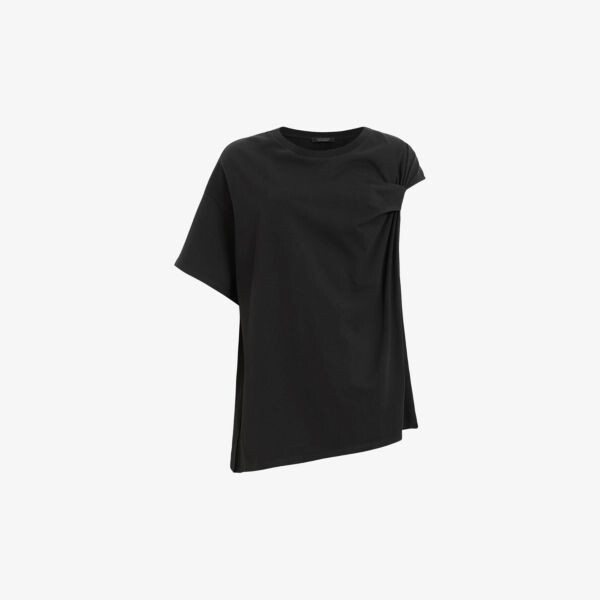 

Футболка Twist из хлопкового джерси с одним рукавом Allsaints, черный
