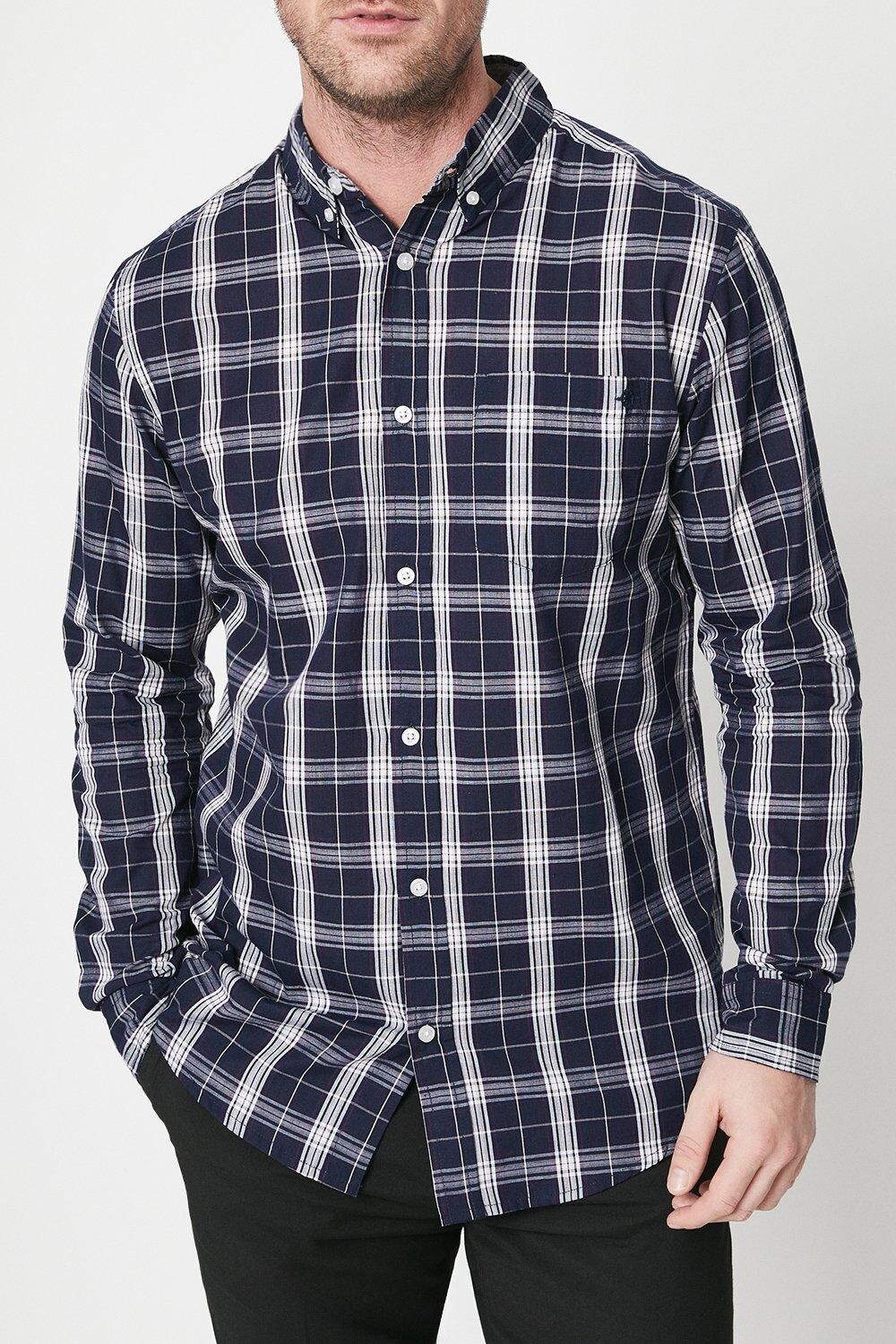 

Рубашка с длинным рукавом Wine Overcheck Debenhams, красный