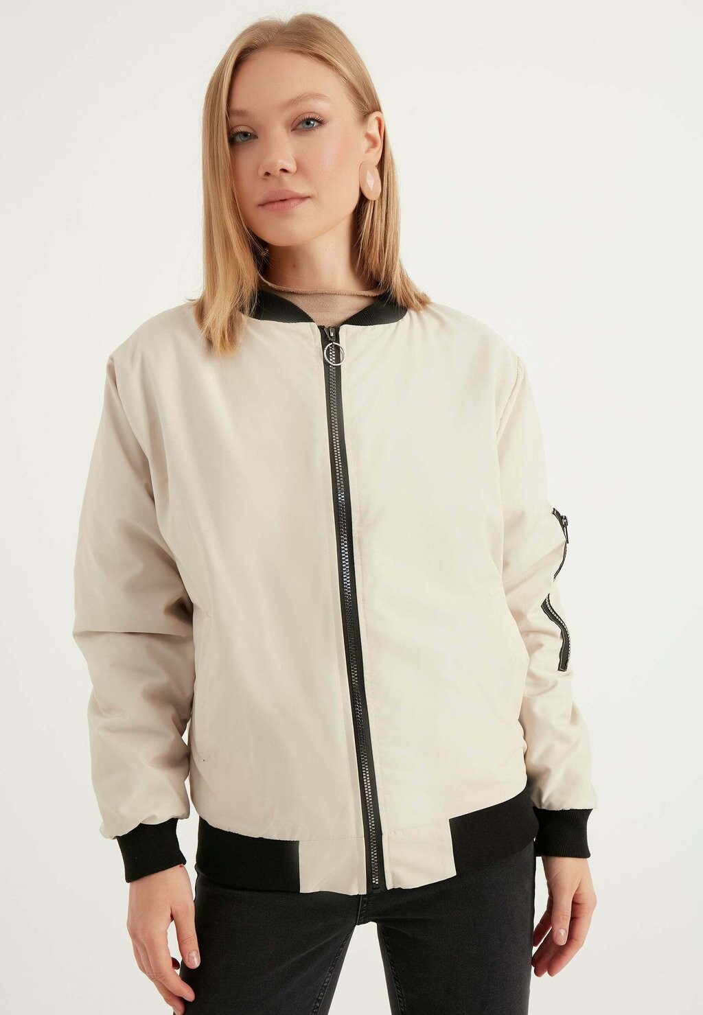 

Бомбер COLLAR Herita, цвет beige