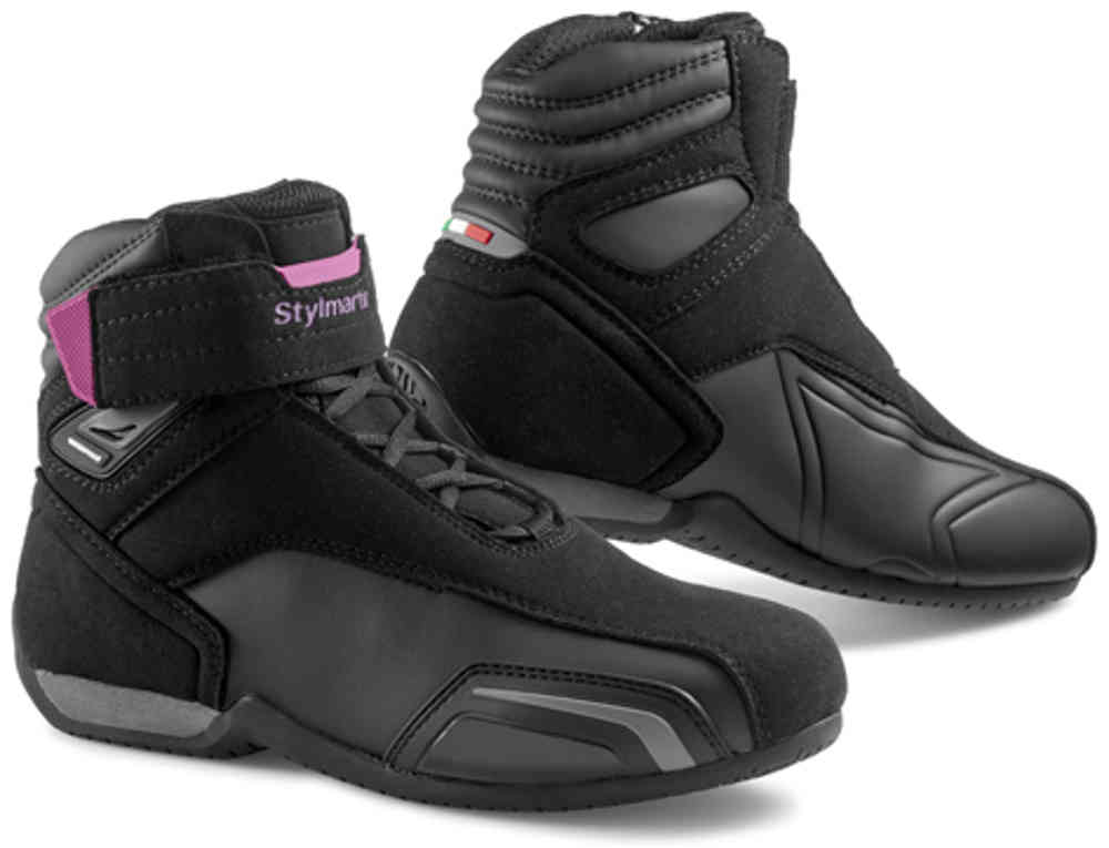 Векторные водонепроницаемые мотоциклетные туфли Stylmartin, черный/розовый