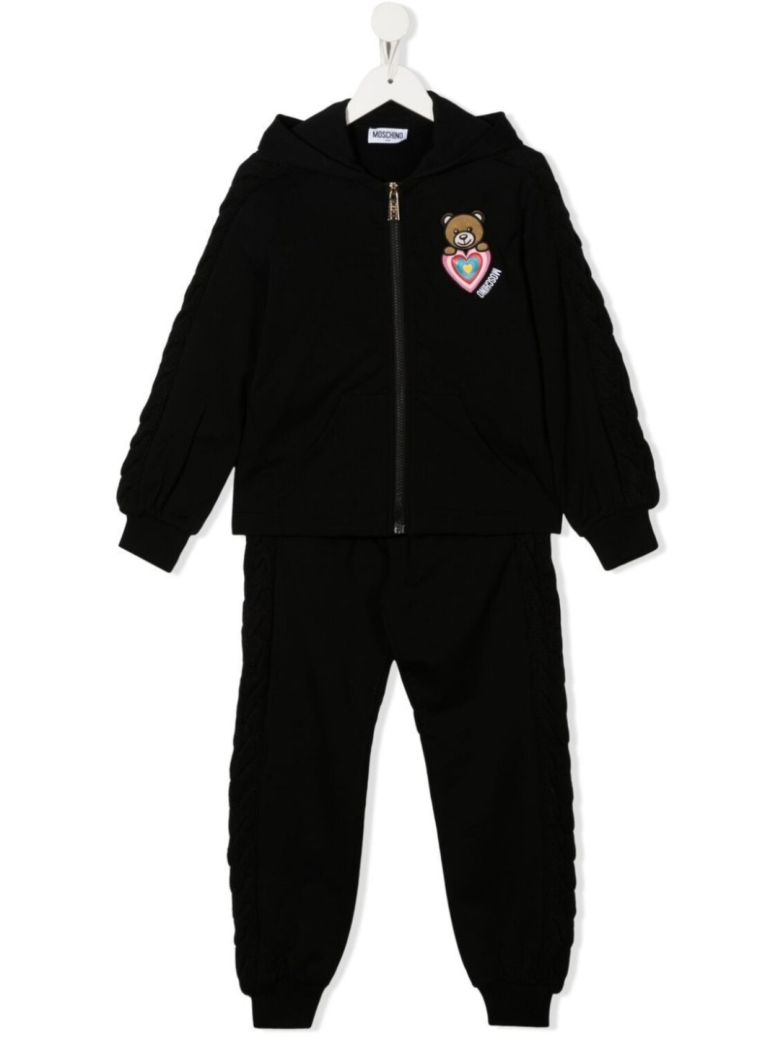 

Спортивный костюм с капюшоном Moschino Kids, черный