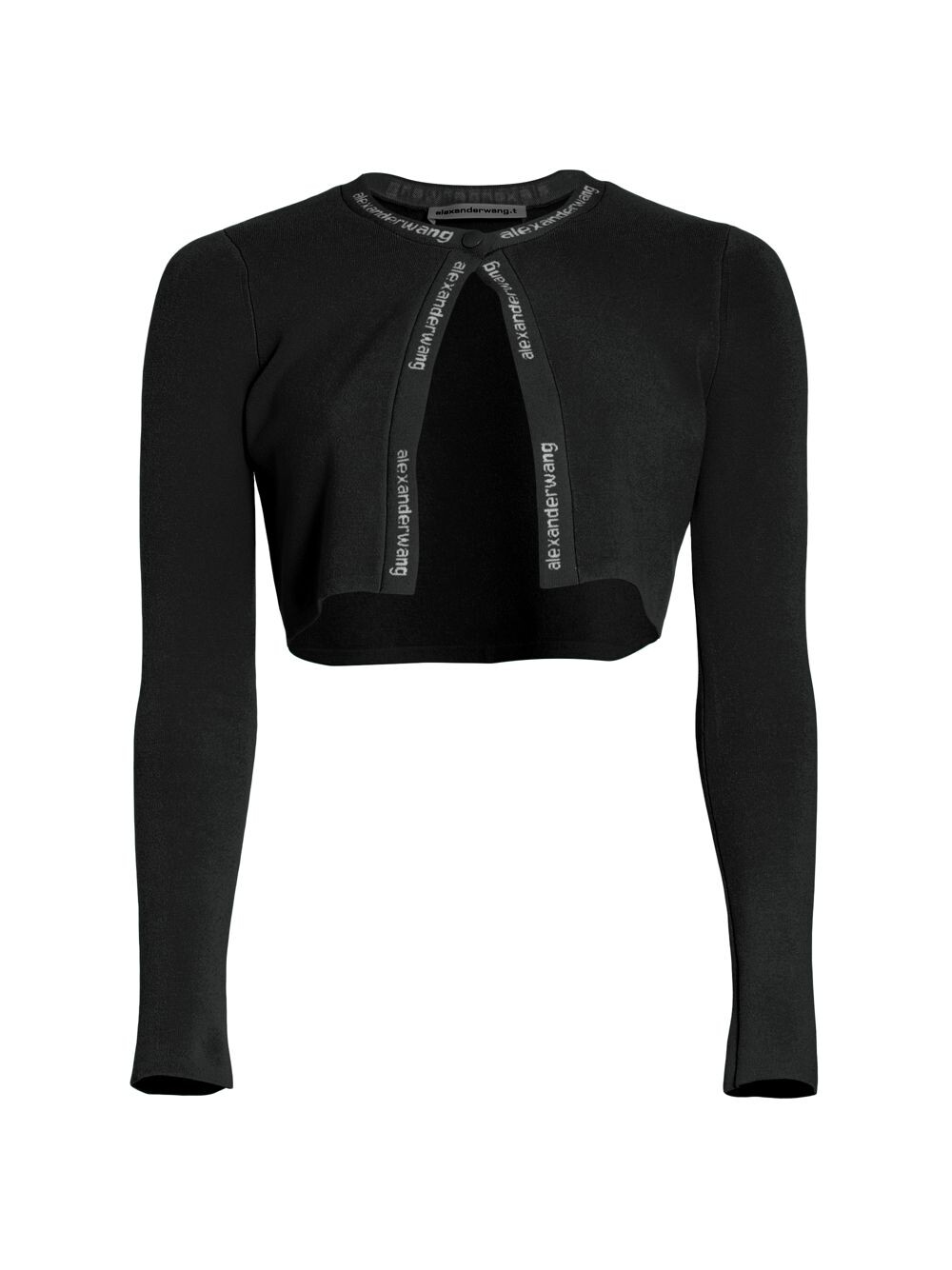 

Укороченный кардиган с отделкой логотипом alexanderwang.t, черный