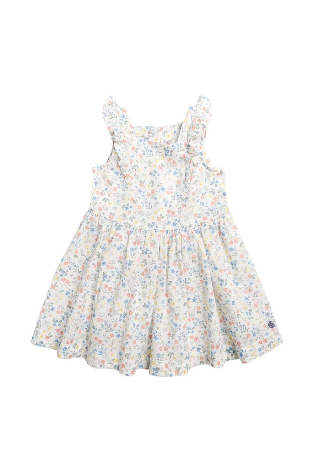 

Платье белое с цветочным принтом Petit Bateau