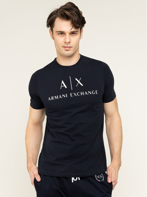 

Футболка стандартного кроя Armani Exchange, синий