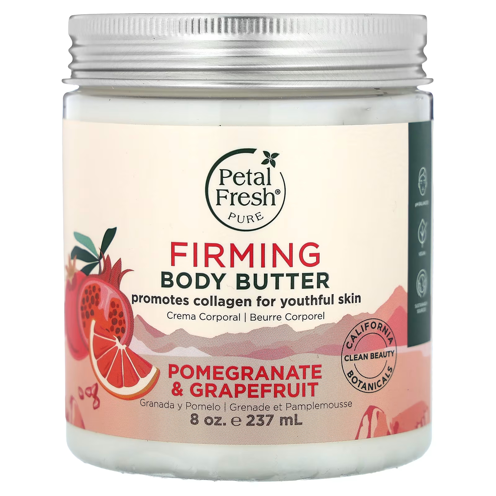 Масло укрепляющее для тела Petal Fresh Pure с гранатом и грейпфрутом, 237 мл цена и фото