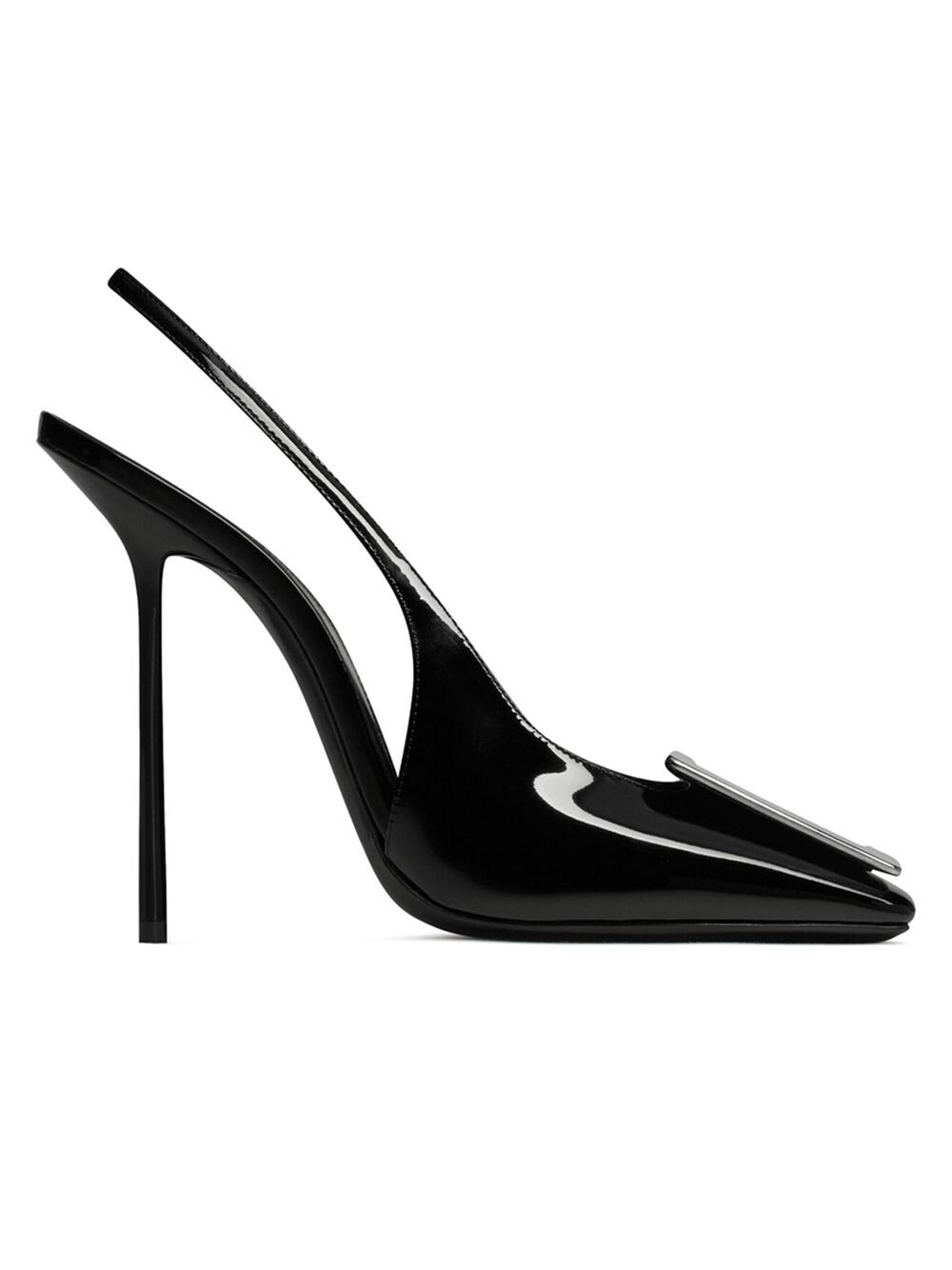 

Туфли-лодочки Maxine с ремешком на пятке из лакированной кожи Saint Laurent, черный