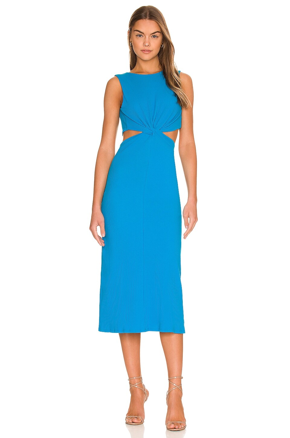 

Платье миди Line & Dot Willow Backless, цвет Capri Blue