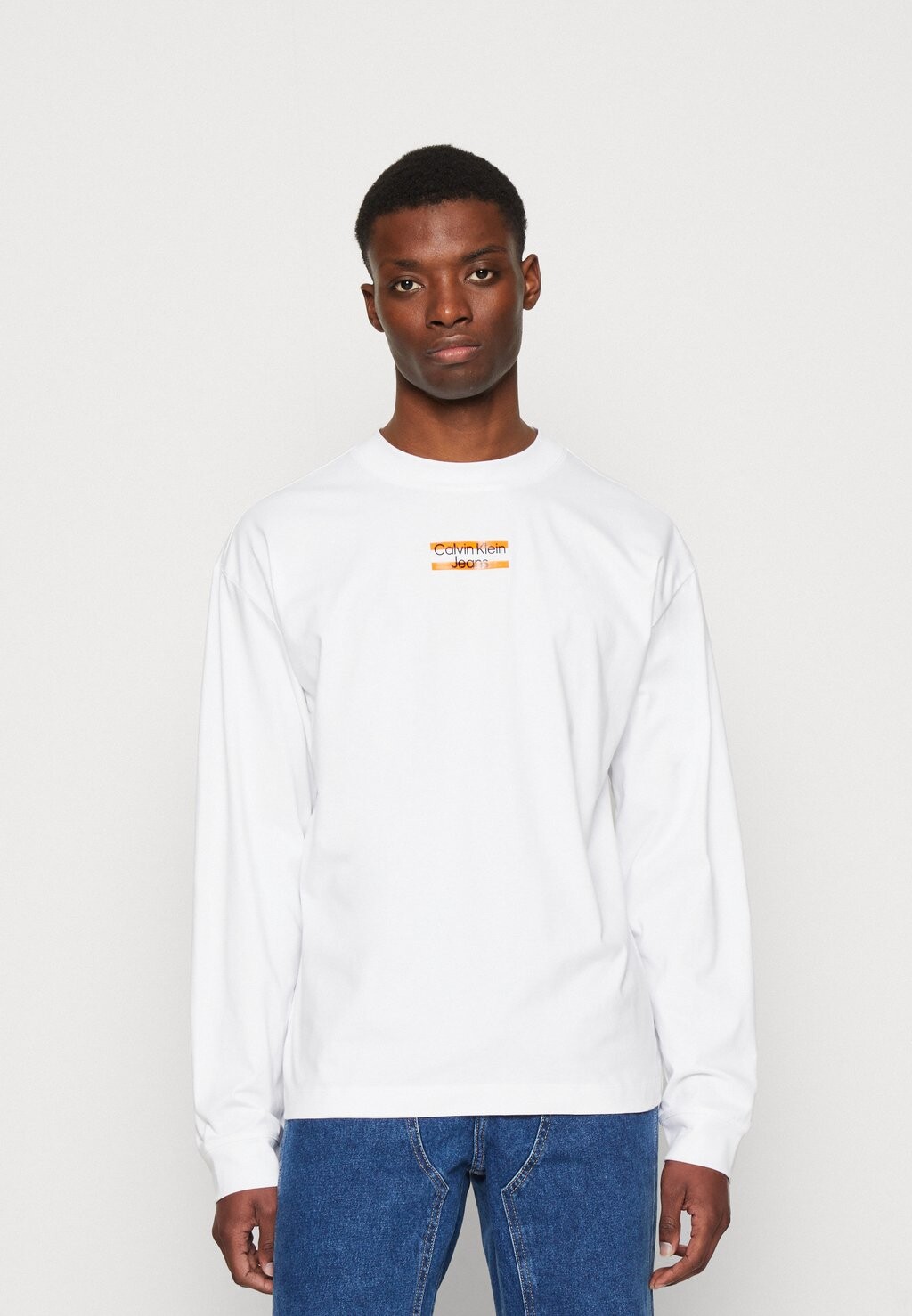 

Топ с длинными рукавами Calvin Klein Jeans, белый