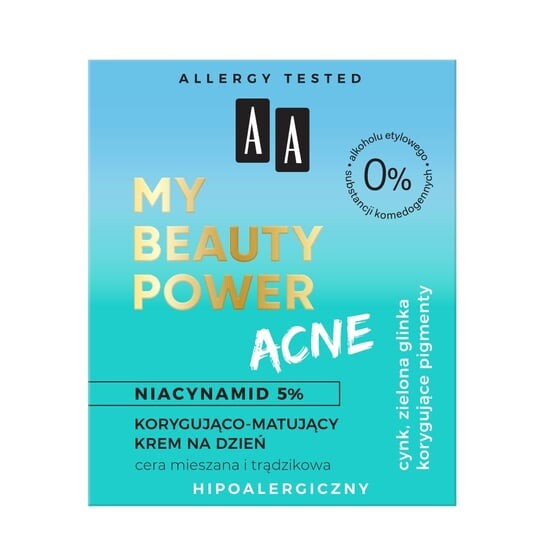 

Корректирующий и матирующий дневной крем от прыщей 50 мл AA My Beauty Power