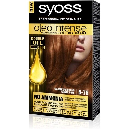 

Краска для волос Color Oleo Intense 6-76 Теплый медный блондин, Syoss