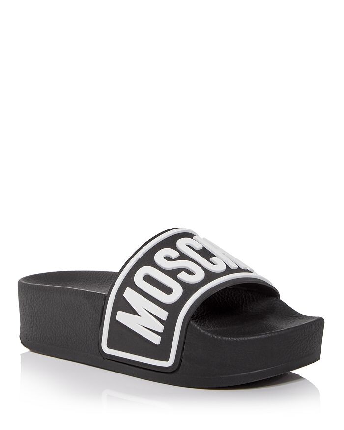 

Женские шлепанцы Moschino на платформе с логотипом Moschino