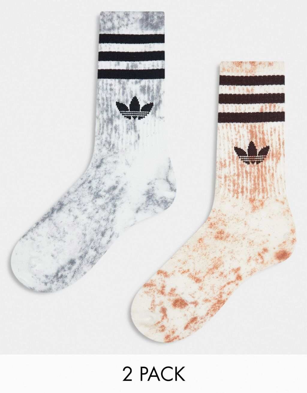 

Набор из 2 пар носков оливкового/темно-синего цвета adidas Originals тай-дай