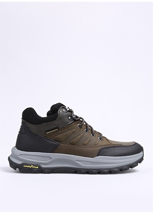 

Кожаные серые мужские повседневные туфли Skechers
