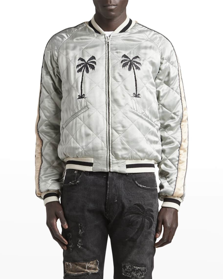

Мужская стеганая сувенирная куртка Life Is Palm Palm Angels, Серый