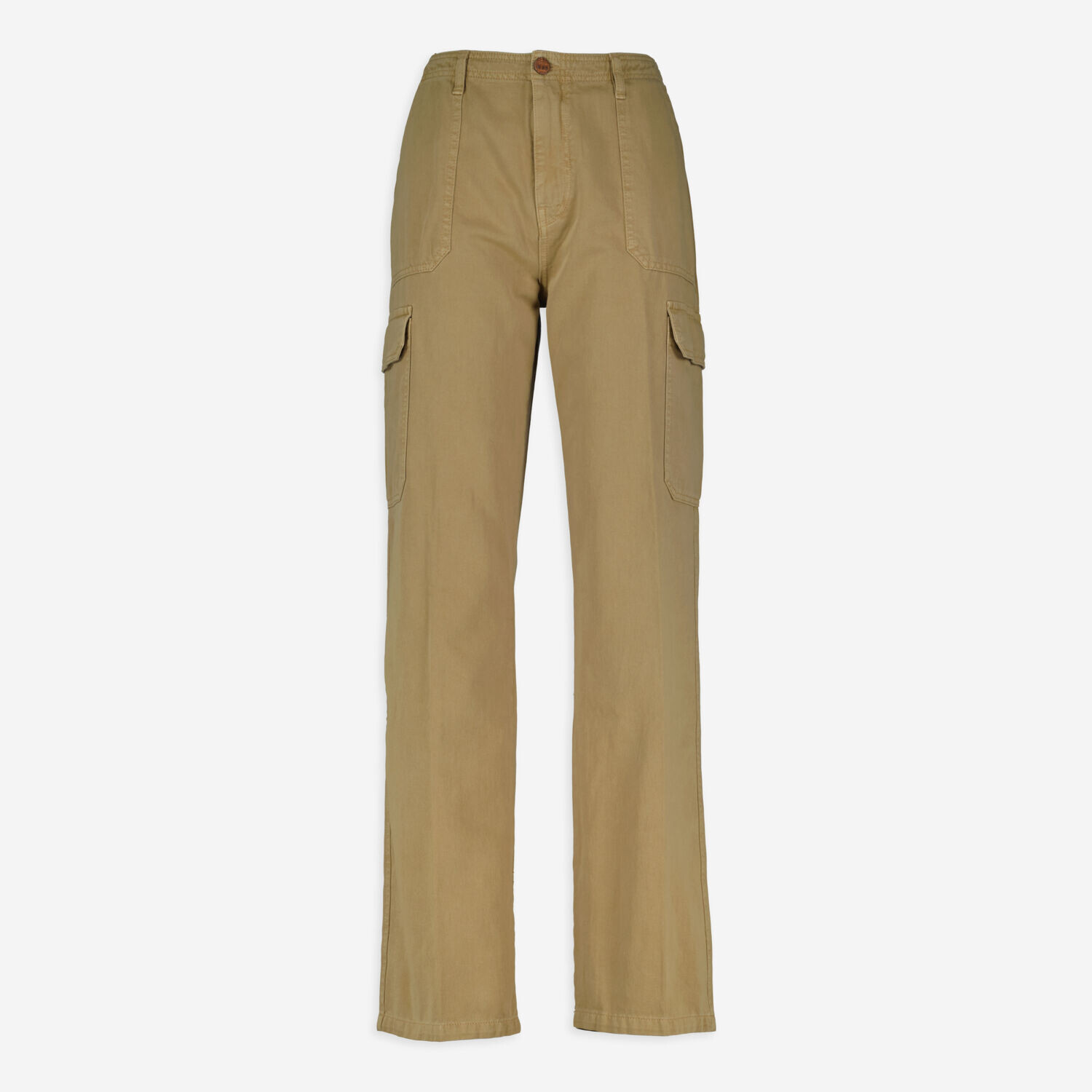 

Брюки карго прямого кроя хаки-коричневого цвета на молнии Goldgarn Denim