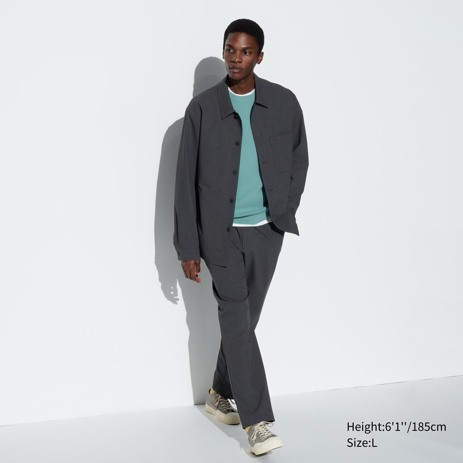 

Брюки airsense relax (эффект шерсти) UNIQLO, темно-серый