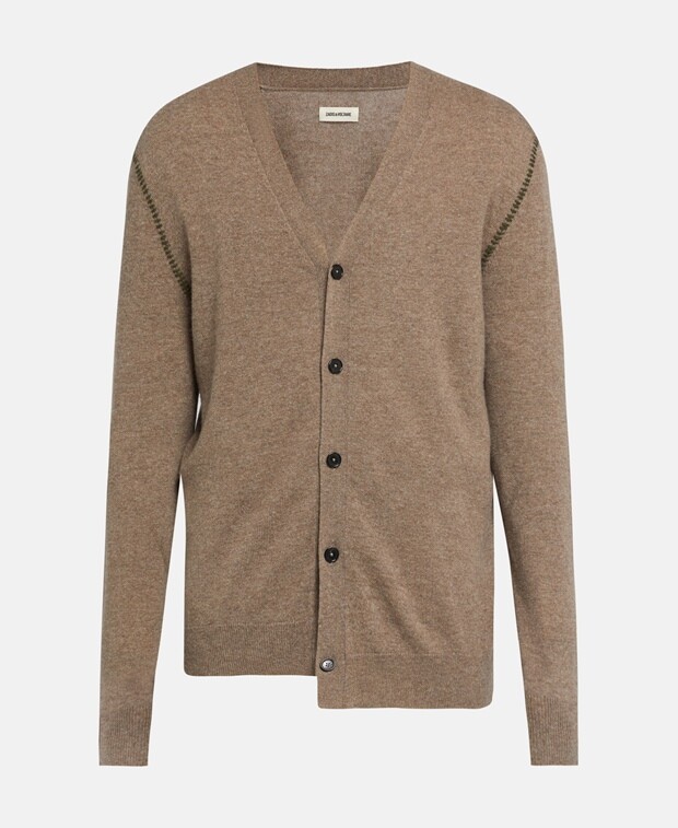 

Шерстяной кардиган Zadig&Voltaire, серо-коричневый