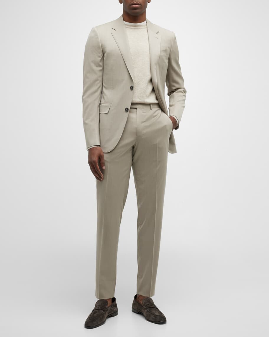 

Мужской костюм из твердой шерстяной саржи ZEGNA