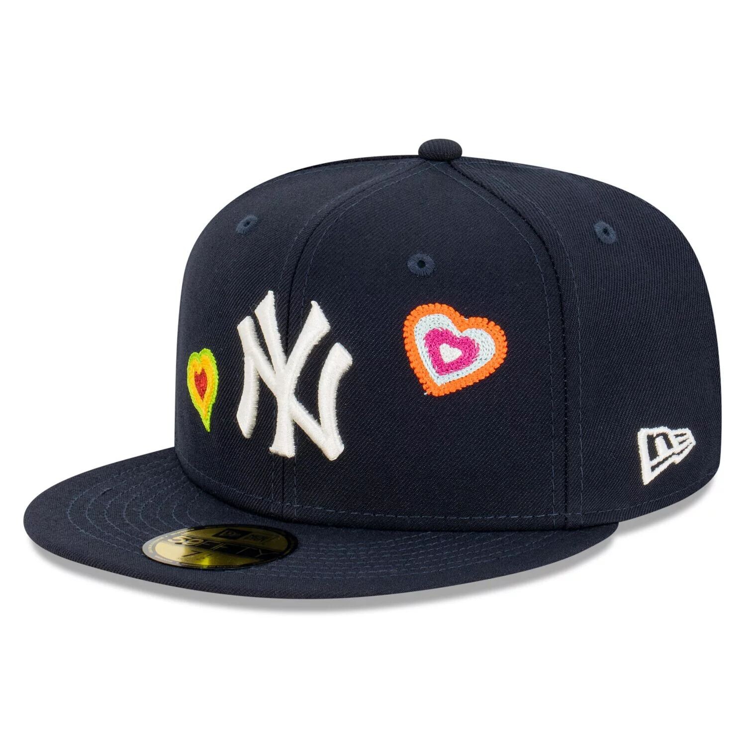 

Мужская облегающая шляпа New Era Navy New York Yankees Chain Stitch Heart 59FIFTY