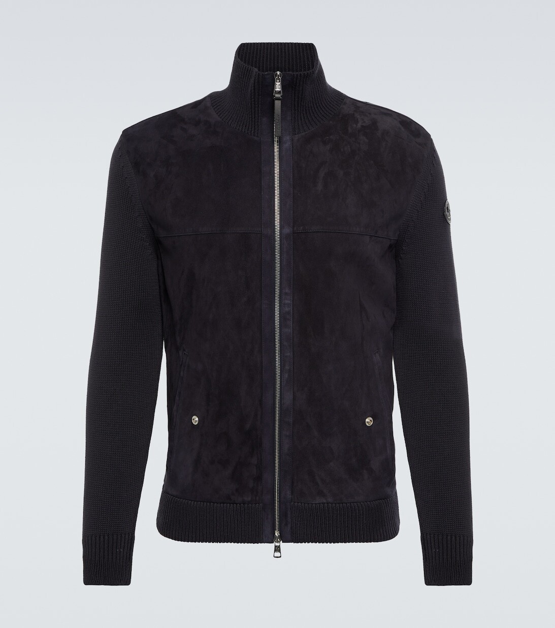 

Кардиган из хлопка и замши Moncler, черный