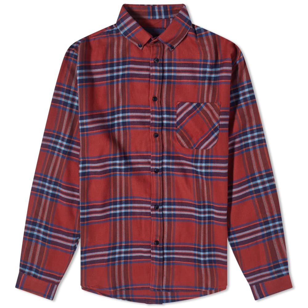 

Portuguese Flannel Рубашка в клетку на пуговицах Пау, красный