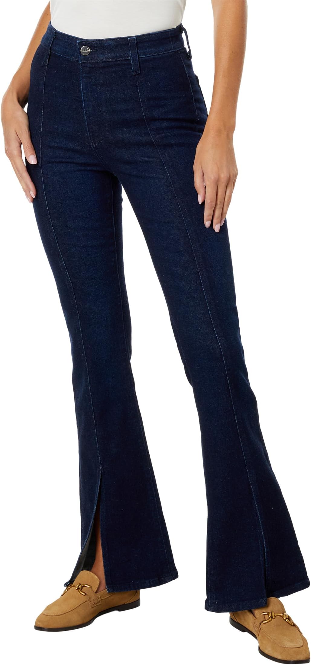 Джинсы EmRata x AG Anisten High-Rise Boot in Subway AG Jeans, цвет Subway
