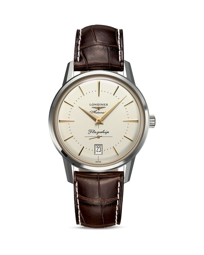 

Часы Longines Heritage, 38,5 мм, коричневый/бежевый