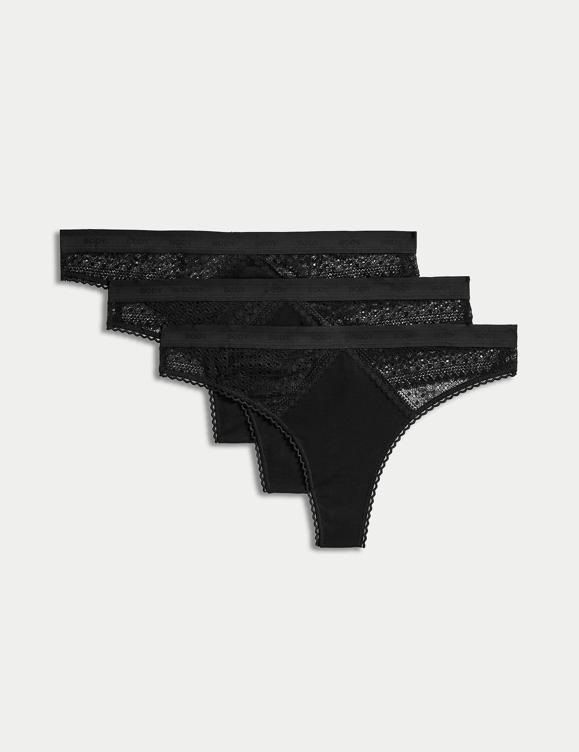 

Хлопок, 3 шт., стринги Cool Comfort Body, черный