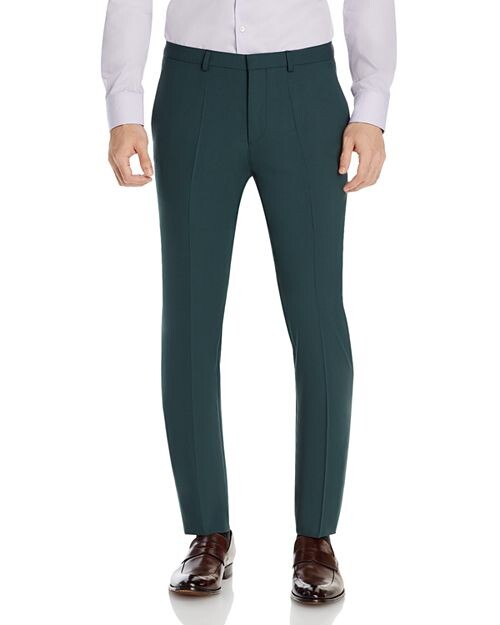 

Костюмные брюки Hesten Extra Slim Fit HUGO, цвет Green