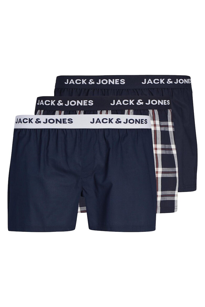 

Боксеры с чистым дизайном и клеткой - 3 пары Jack & Jones, белый