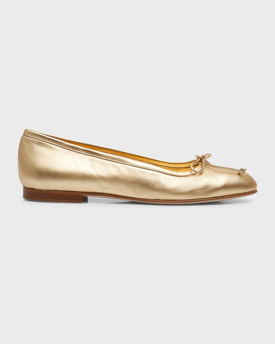 

Металлизированные кожаные балетки Veralli Manolo Blahnik
