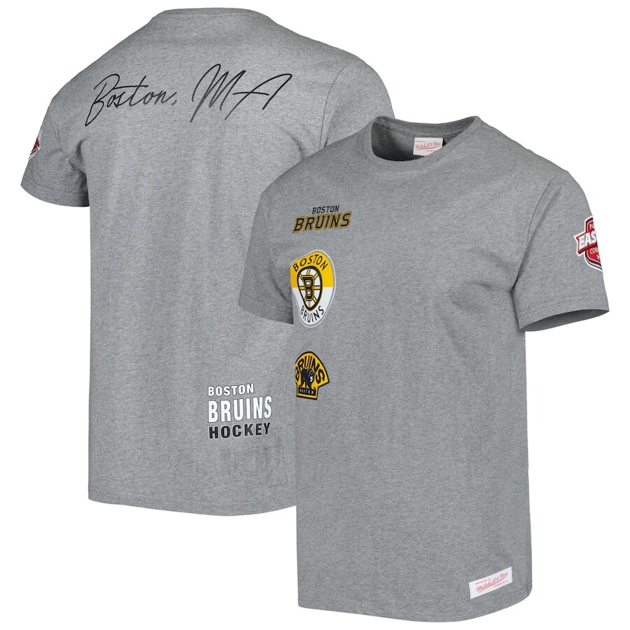 

Футболка с коротким рукавом Mitchell & Ness Boston Bruins, серый