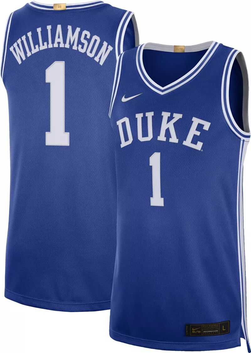 Мужская баскетбольная майка Nike Zion Williamson Duke Blue Devils #1 Duke Blue Limited
