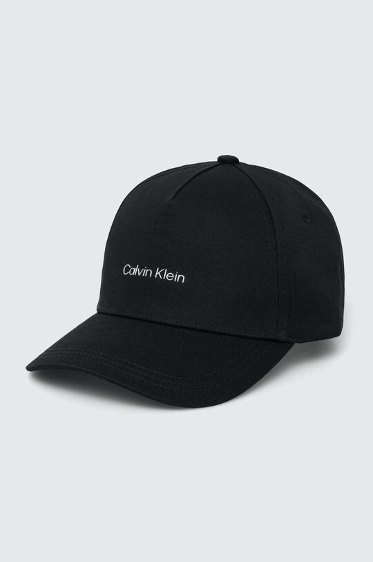 

Хлопковая бейсболка Calvin Klein, черный