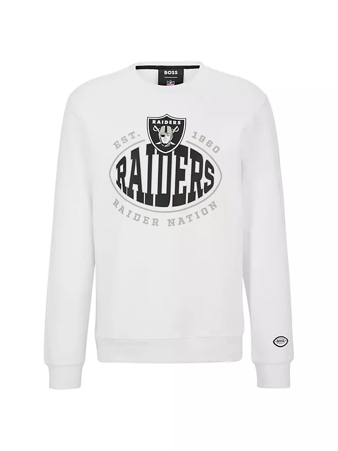 

Толстовка из хлопковой смеси BOSS x NFL с совместным брендингом Boss, цвет raiders natural