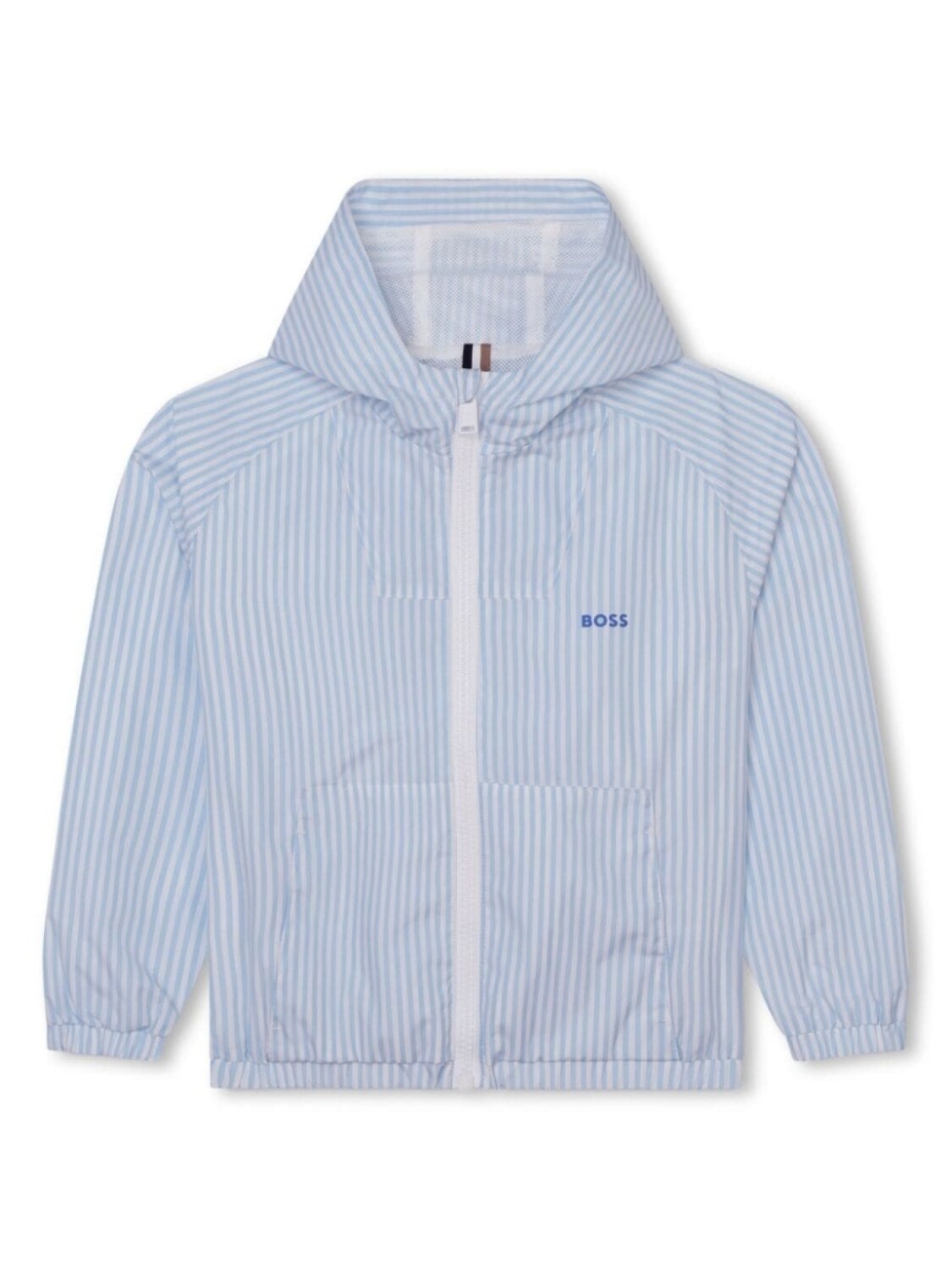 

BOSS Kidswear полосатая куртка с капюшоном, синий