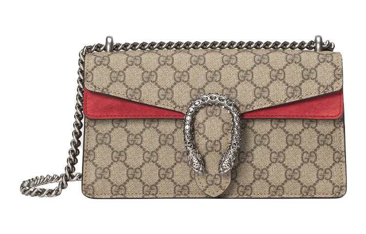 

Сумка GUCCI на одно плечо, бежевый/красный